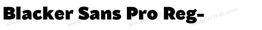 Blacker Sans Pro Reg字体转换